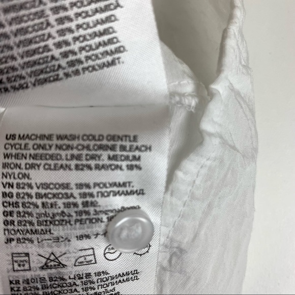 H&m Sleeveless White  Collared Blouse - Picture 7 of 9